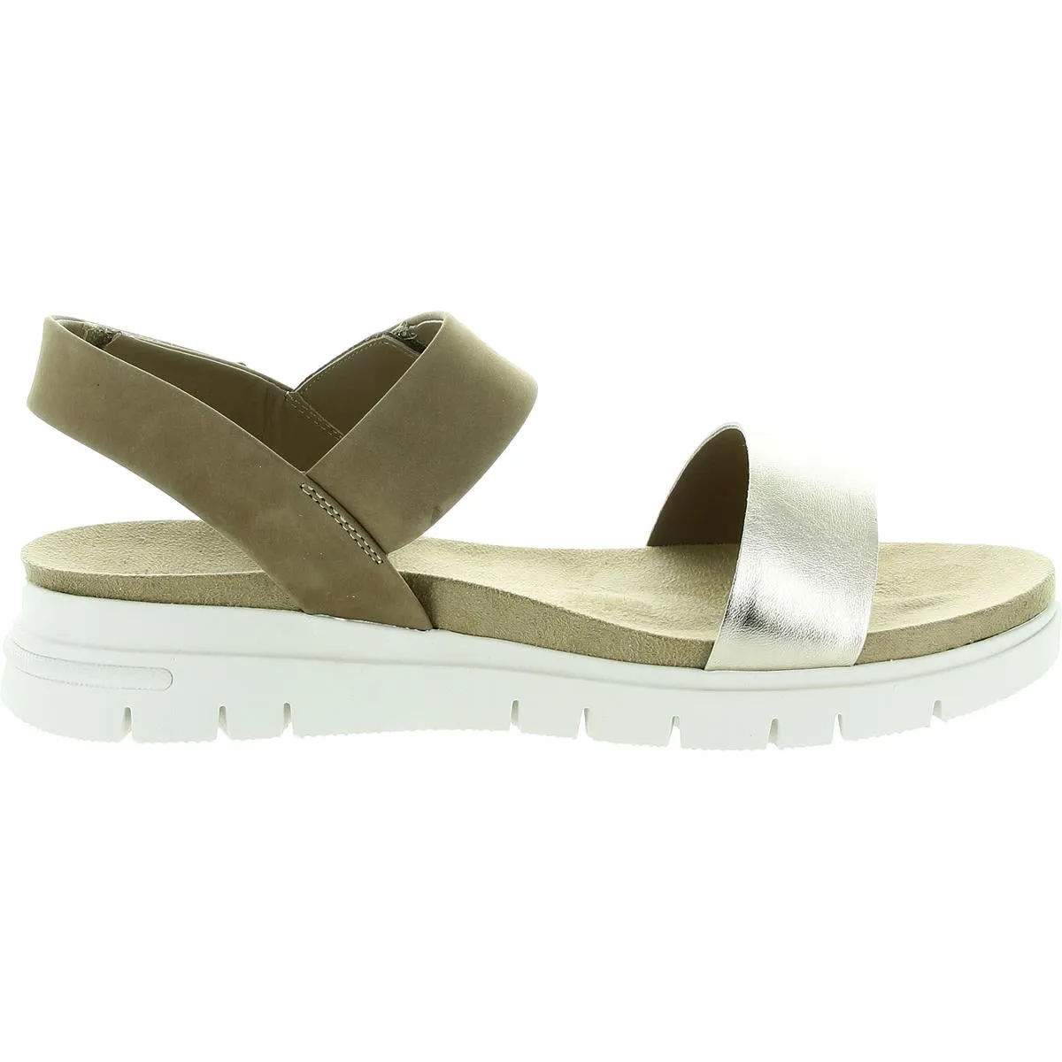 Goodie Womens Metallic Leather Slingback Sandals