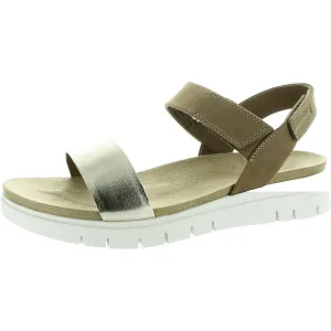 Goodie Womens Metallic Leather Slingback Sandals