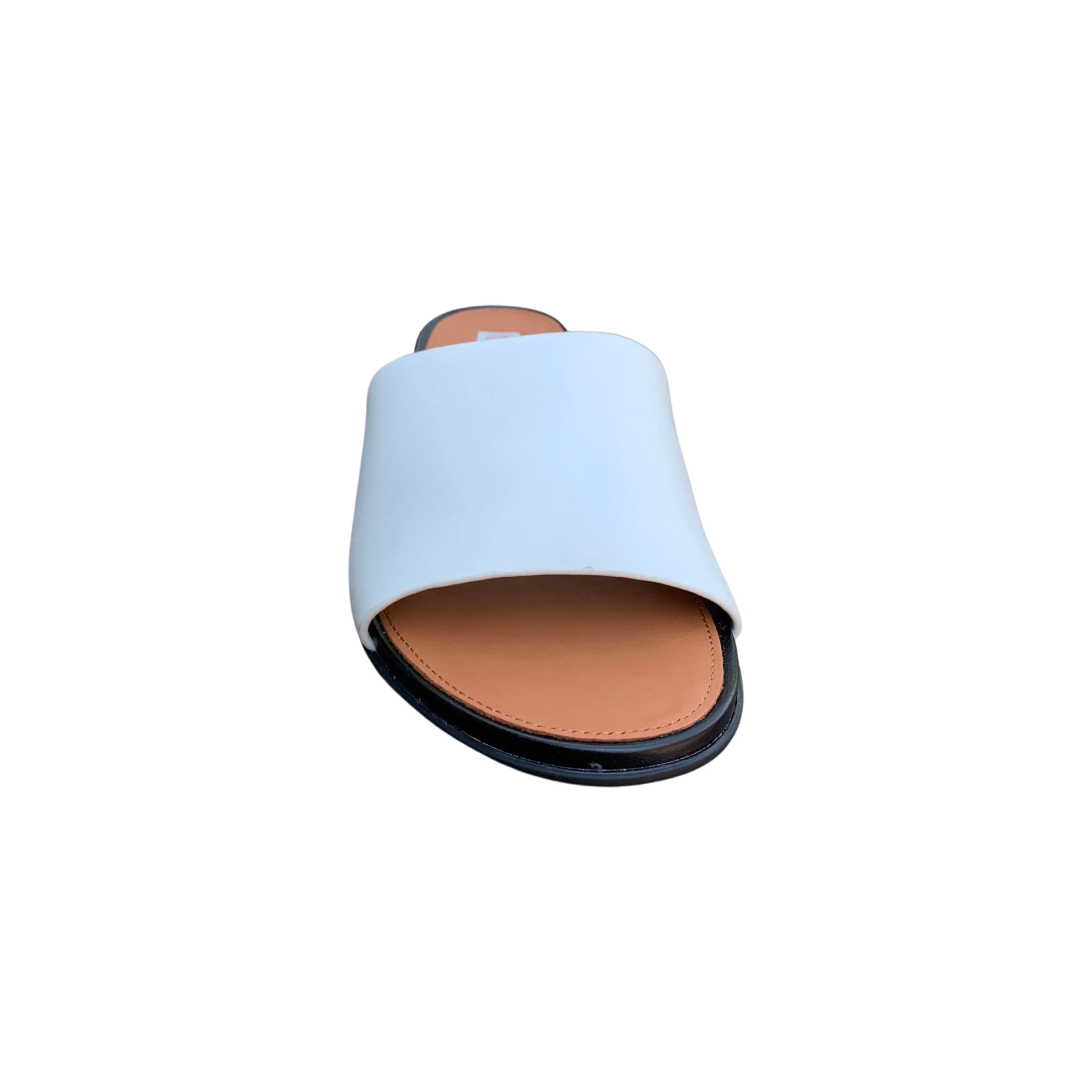 Gracie White Leather Pool Slide