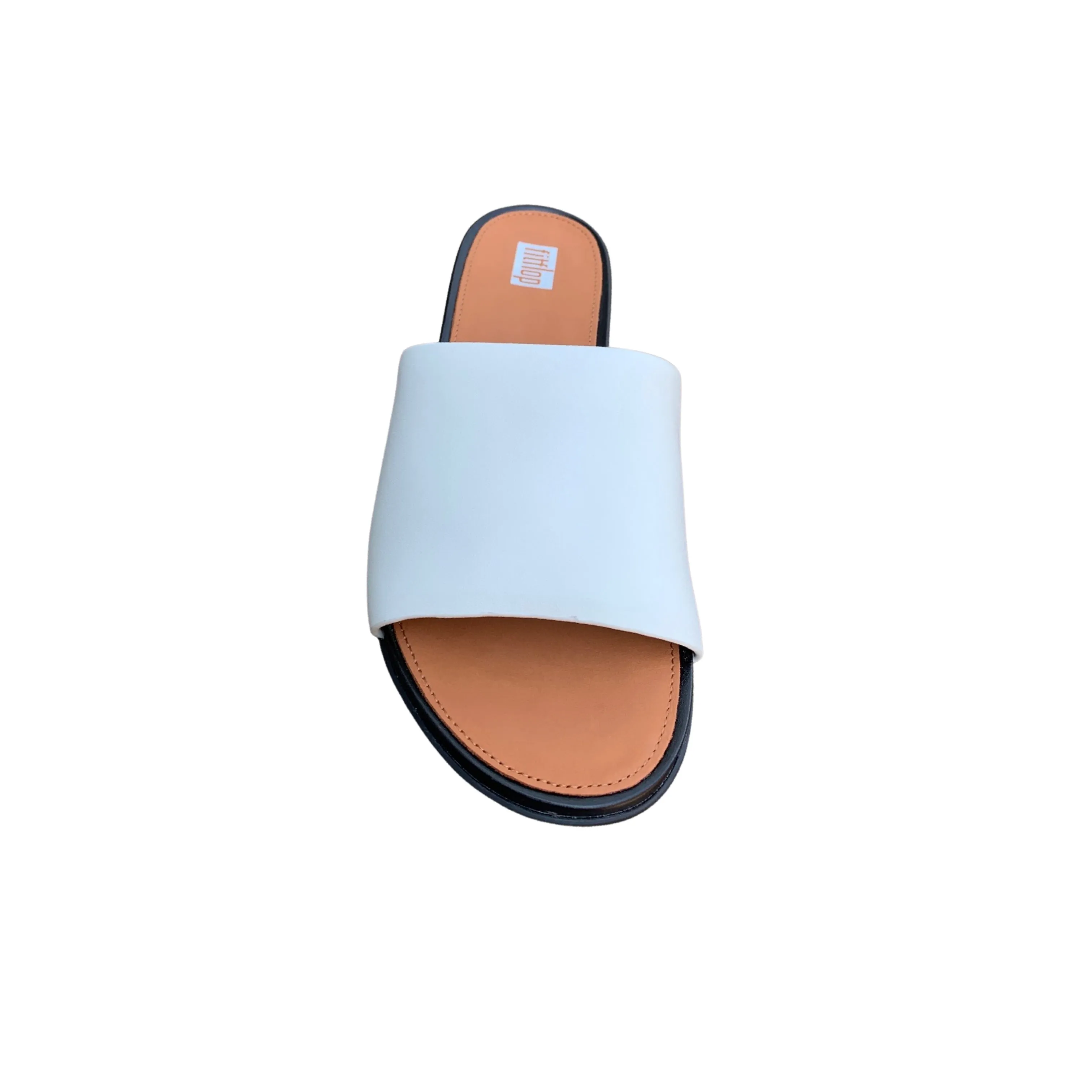 Gracie White Leather Pool Slide