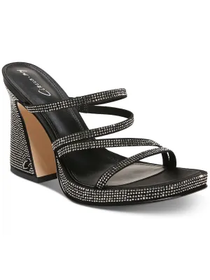 Hanson Womens Faux Leather Embellished Strappy Sandals