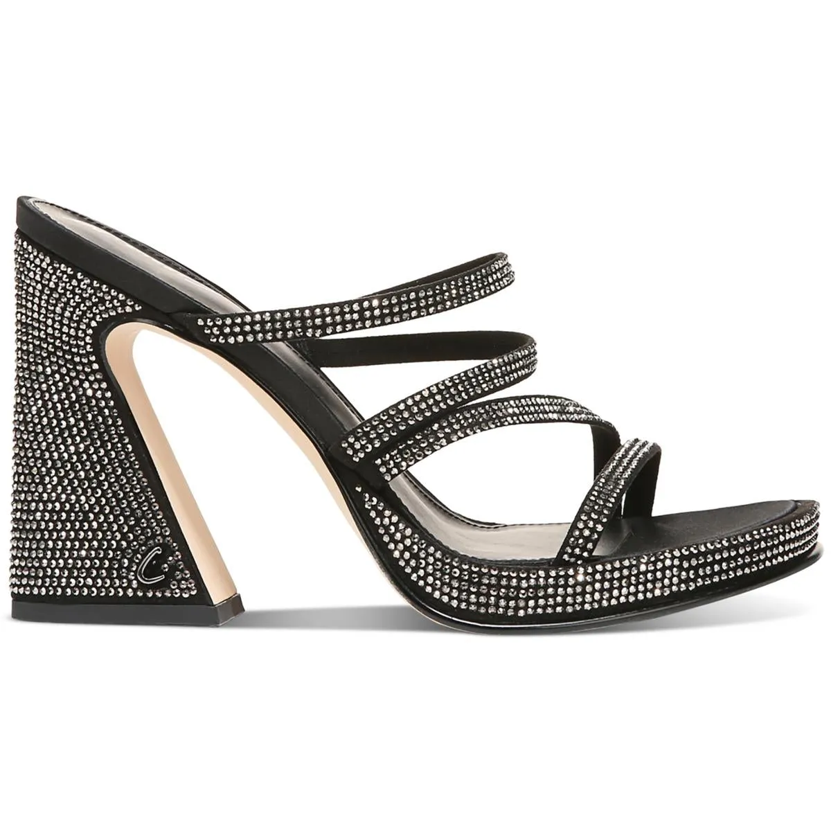 Hanson Womens Faux Leather Embellished Strappy Sandals