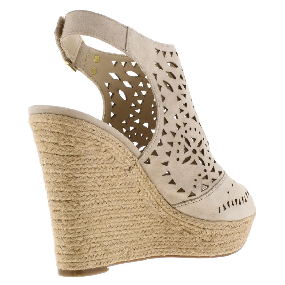 Harlea Womens Faux Suede Cut Out Espadrilles