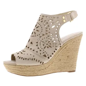 Harlea Womens Faux Suede Cut Out Espadrilles