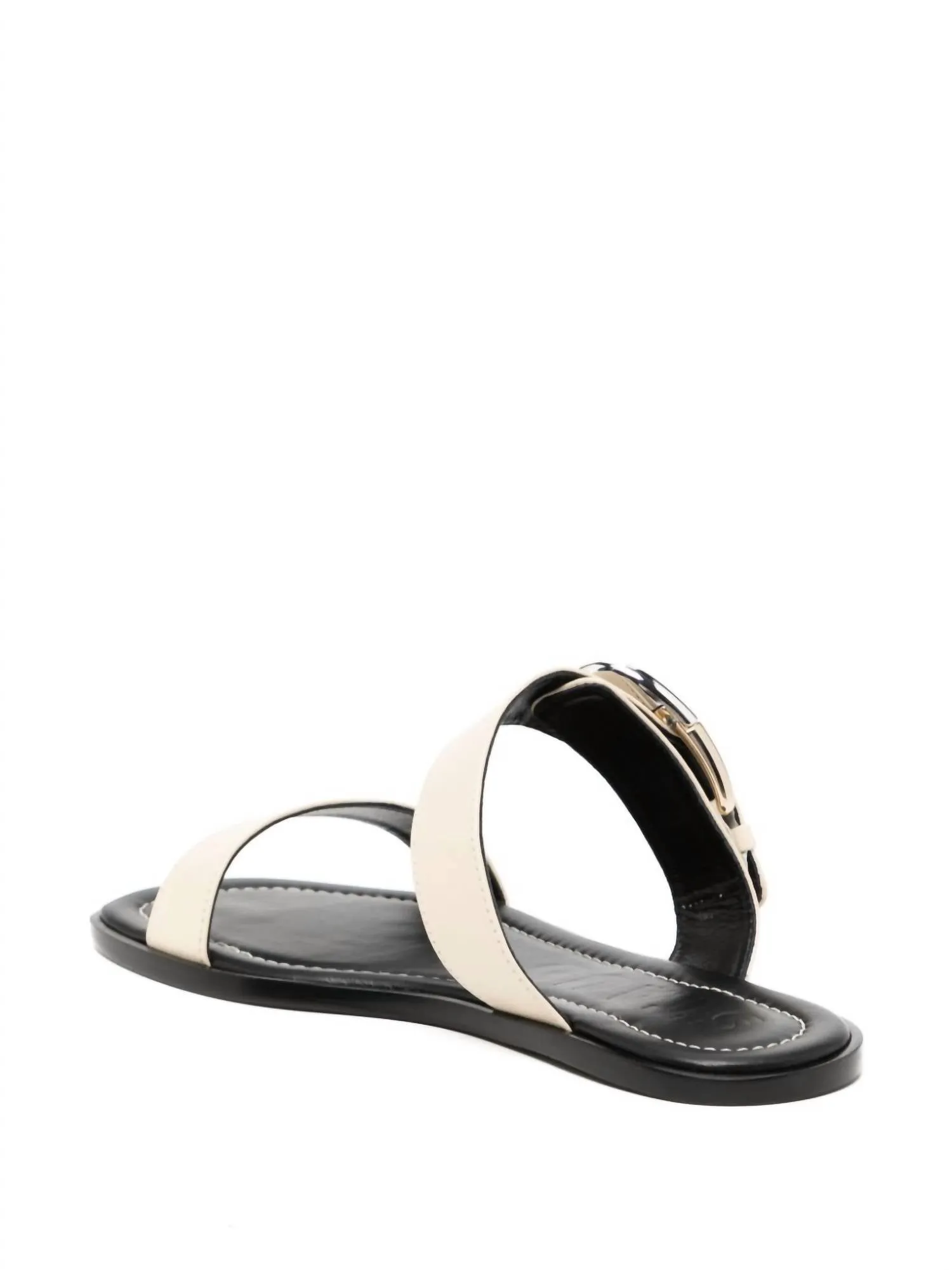 Harlow Flat Sandal In Cream