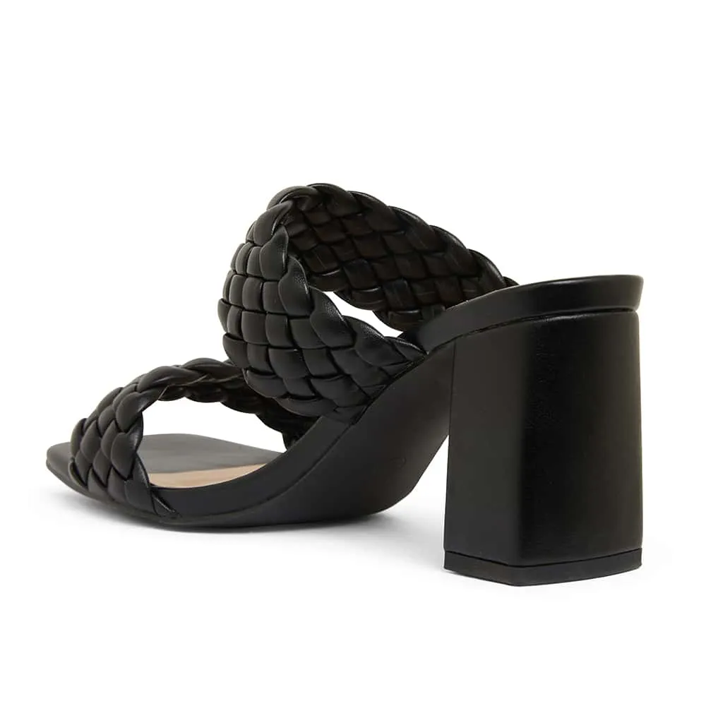 Hartley Heel in Black Weave