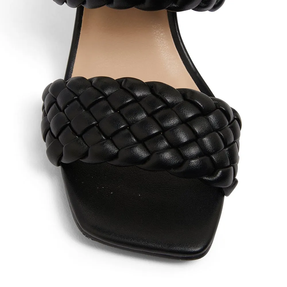 Hartley Heel in Black Weave