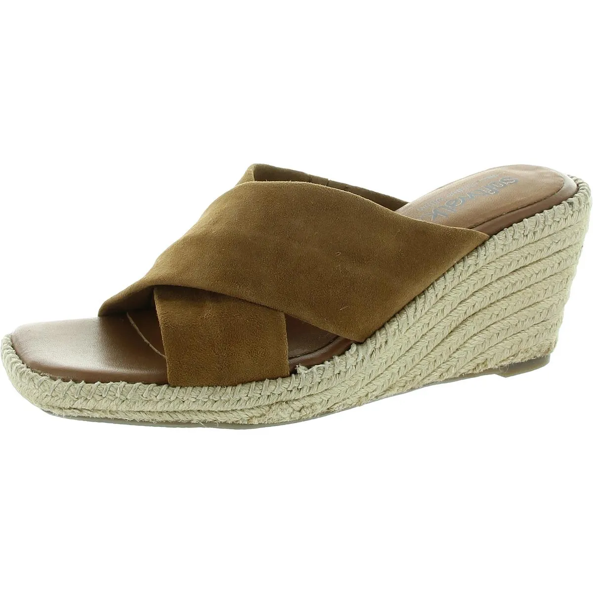 Hastlings Womens Criss-Cross Suede Wedge Sandals