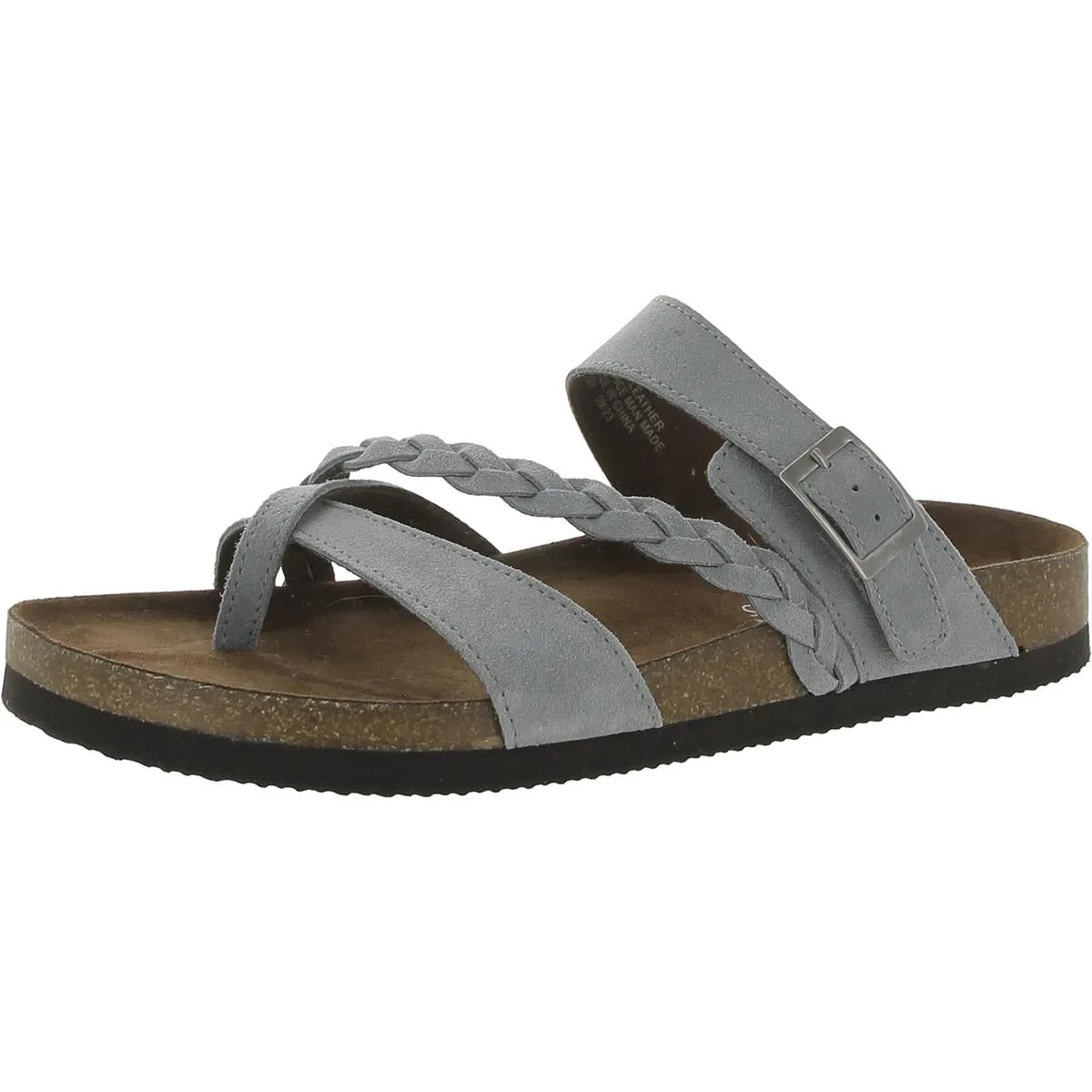 Hazy Womens Braided Slip On Slide Sandals