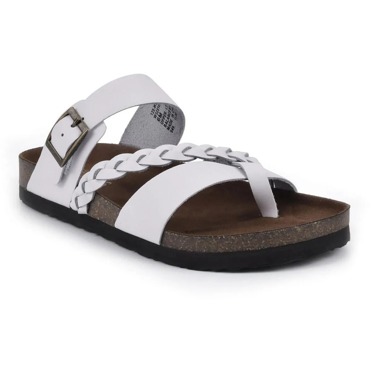 Hazy Womens Braided Slip On Slide Sandals