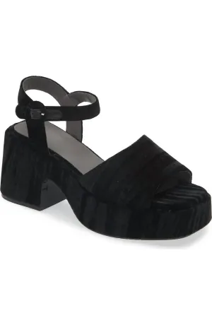 Helga Sandal In Black Velvet