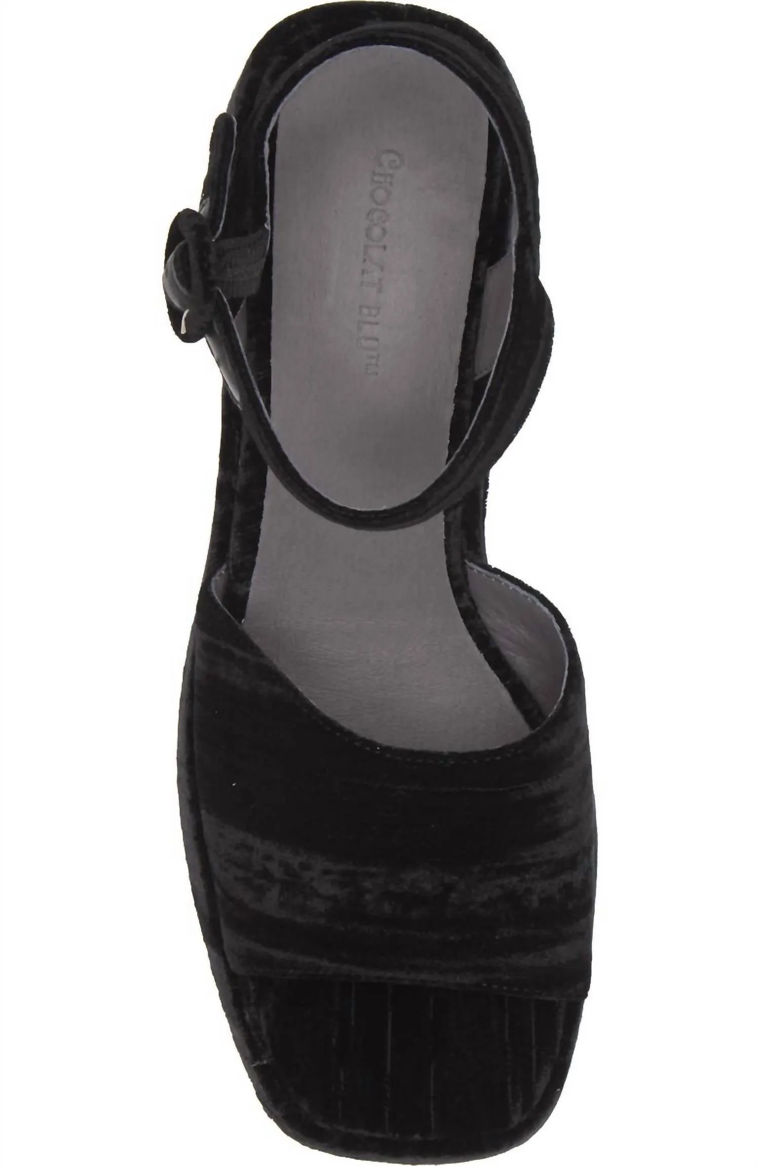 Helga Sandal In Black Velvet