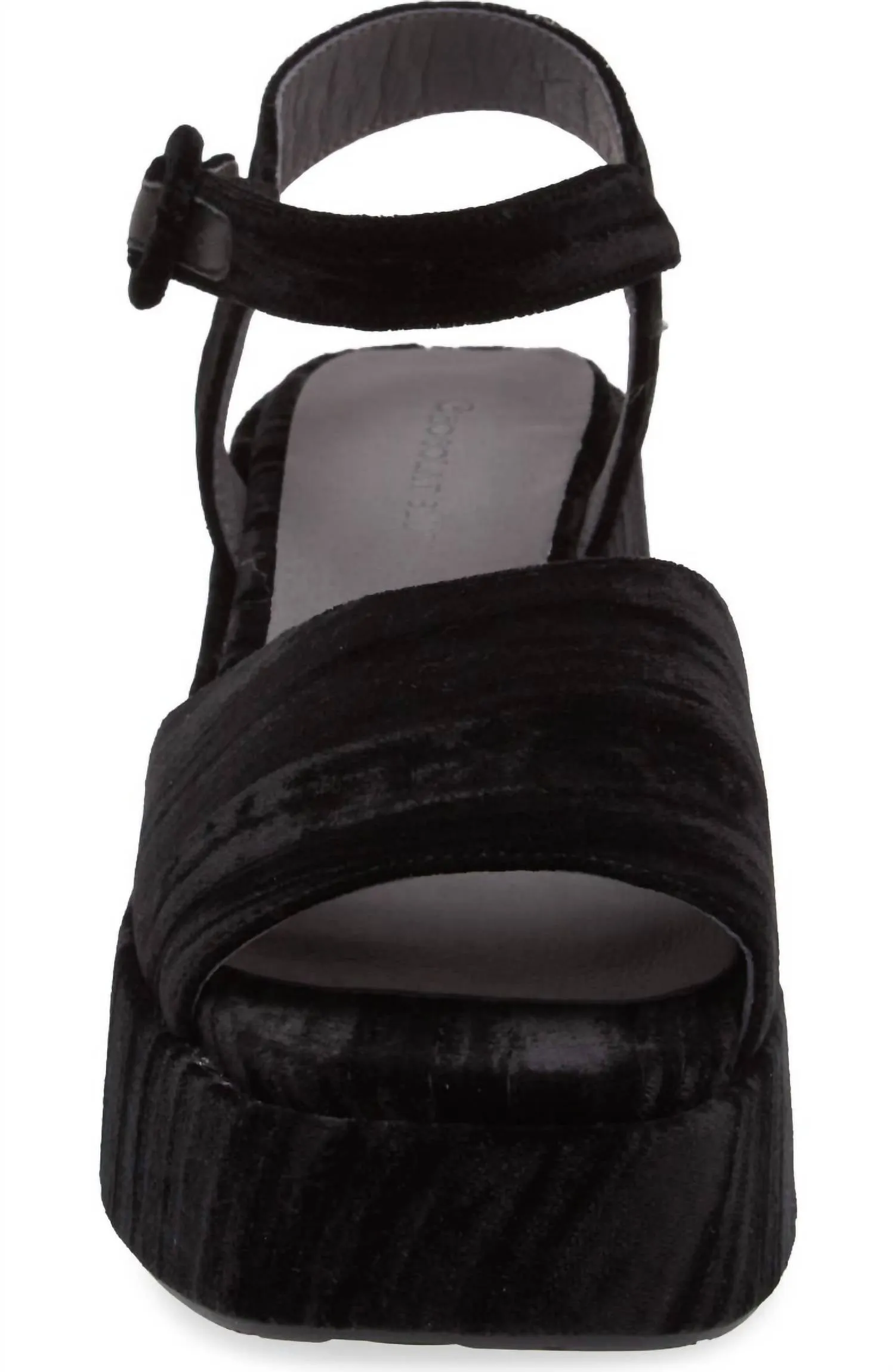 Helga Sandal In Black Velvet