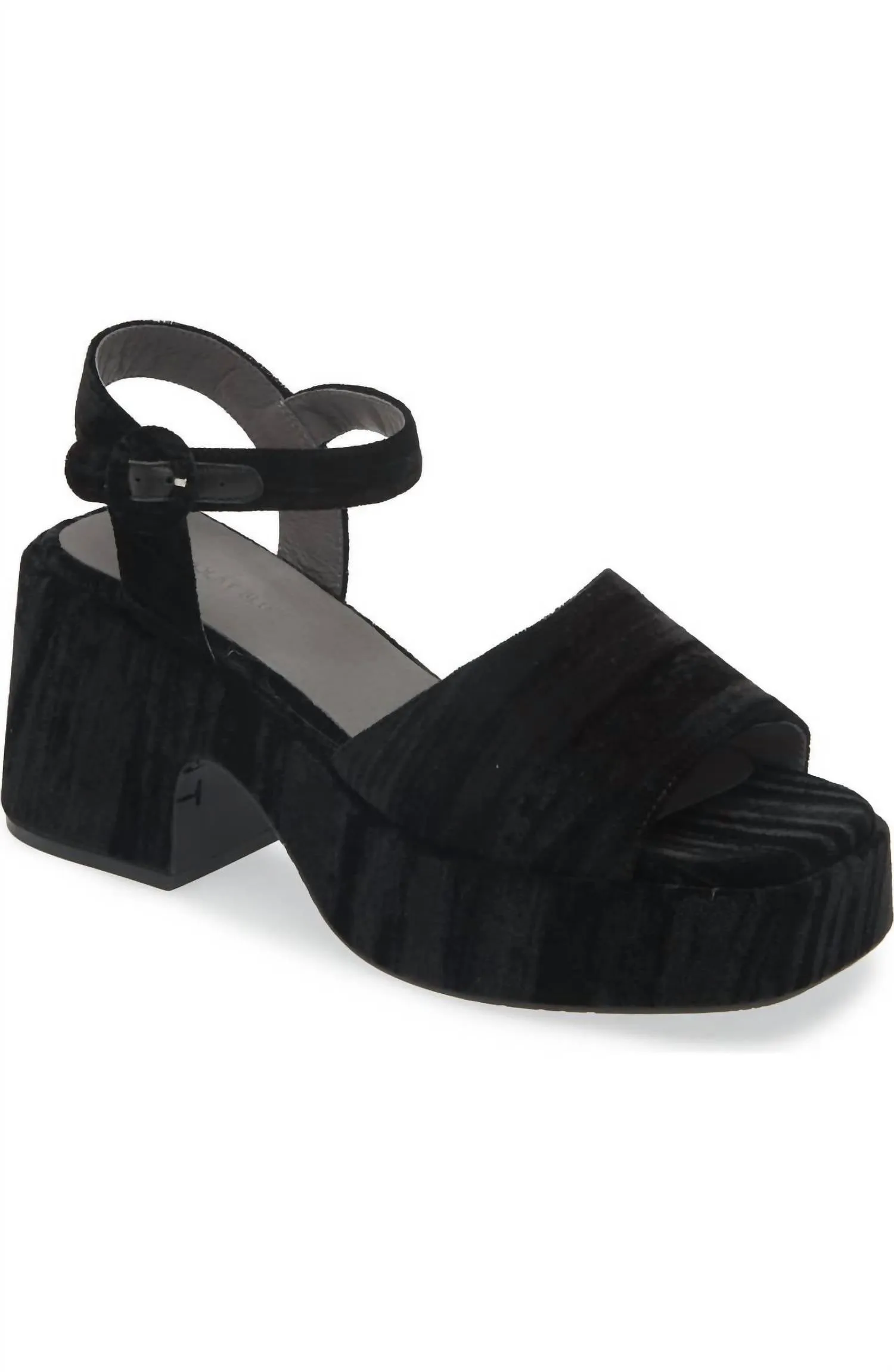 Helga Sandal In Black Velvet