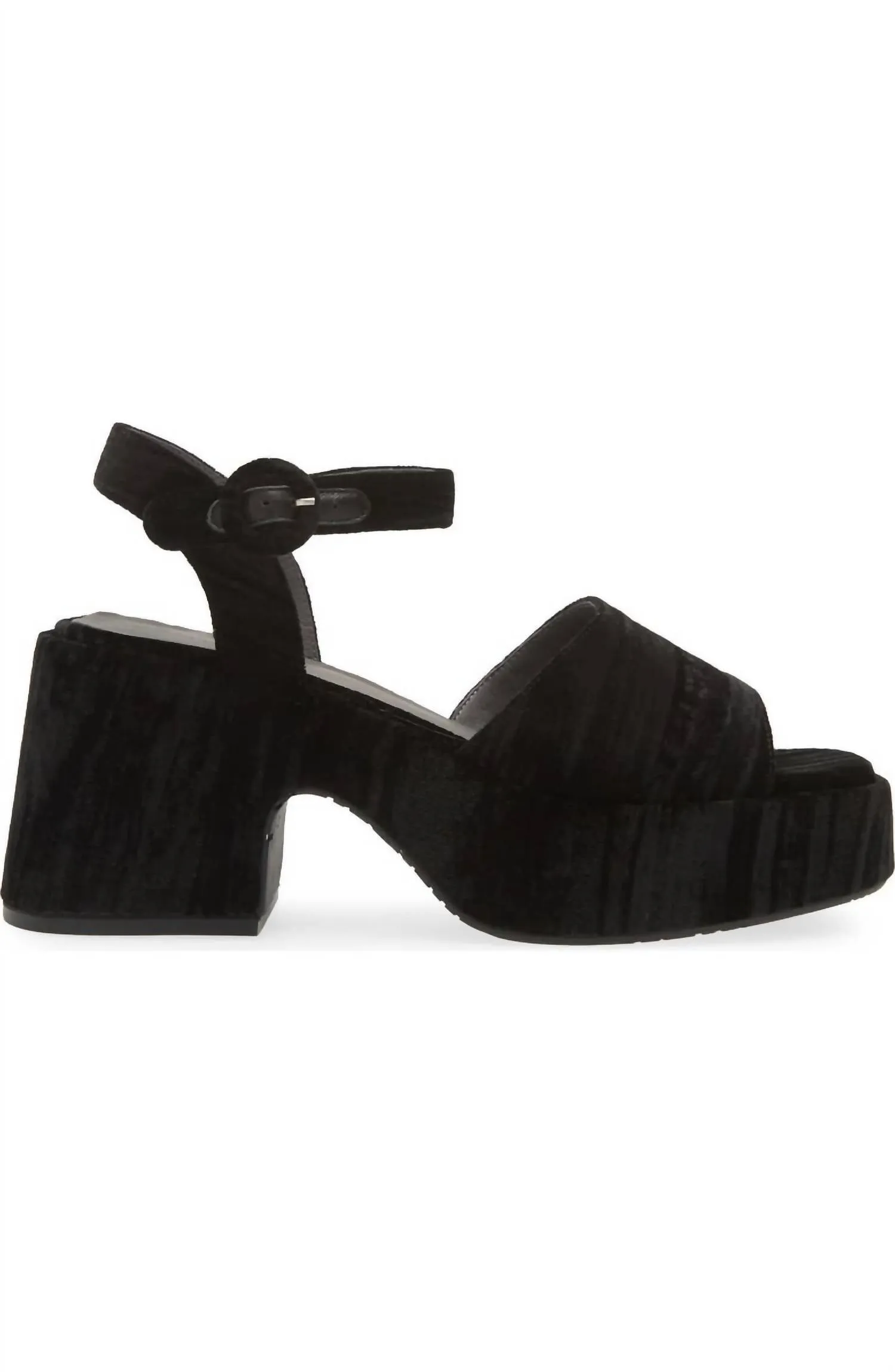 Helga Sandal In Black Velvet