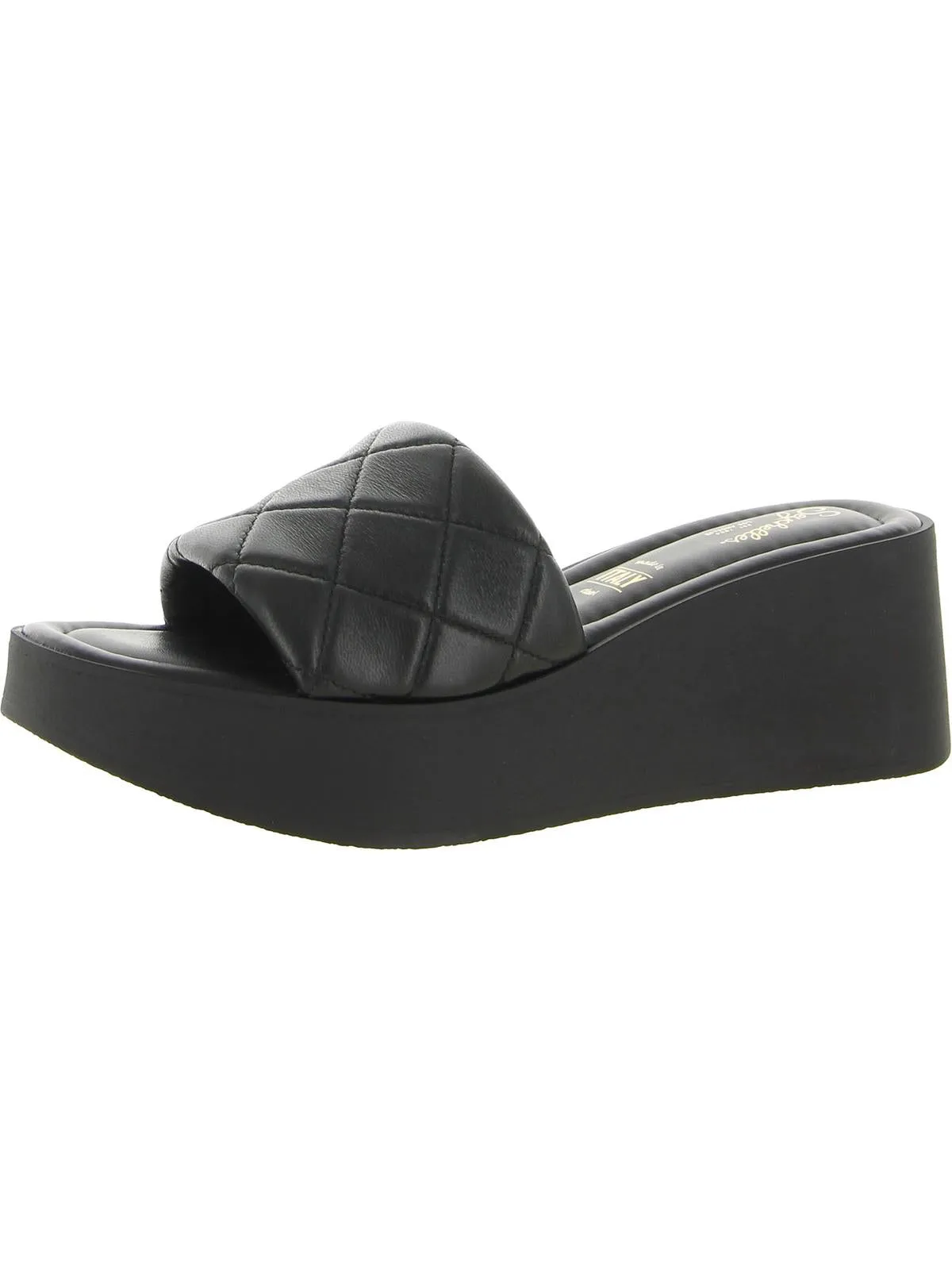 HIgh Note Womens Slip-on Leather Slide Sandals