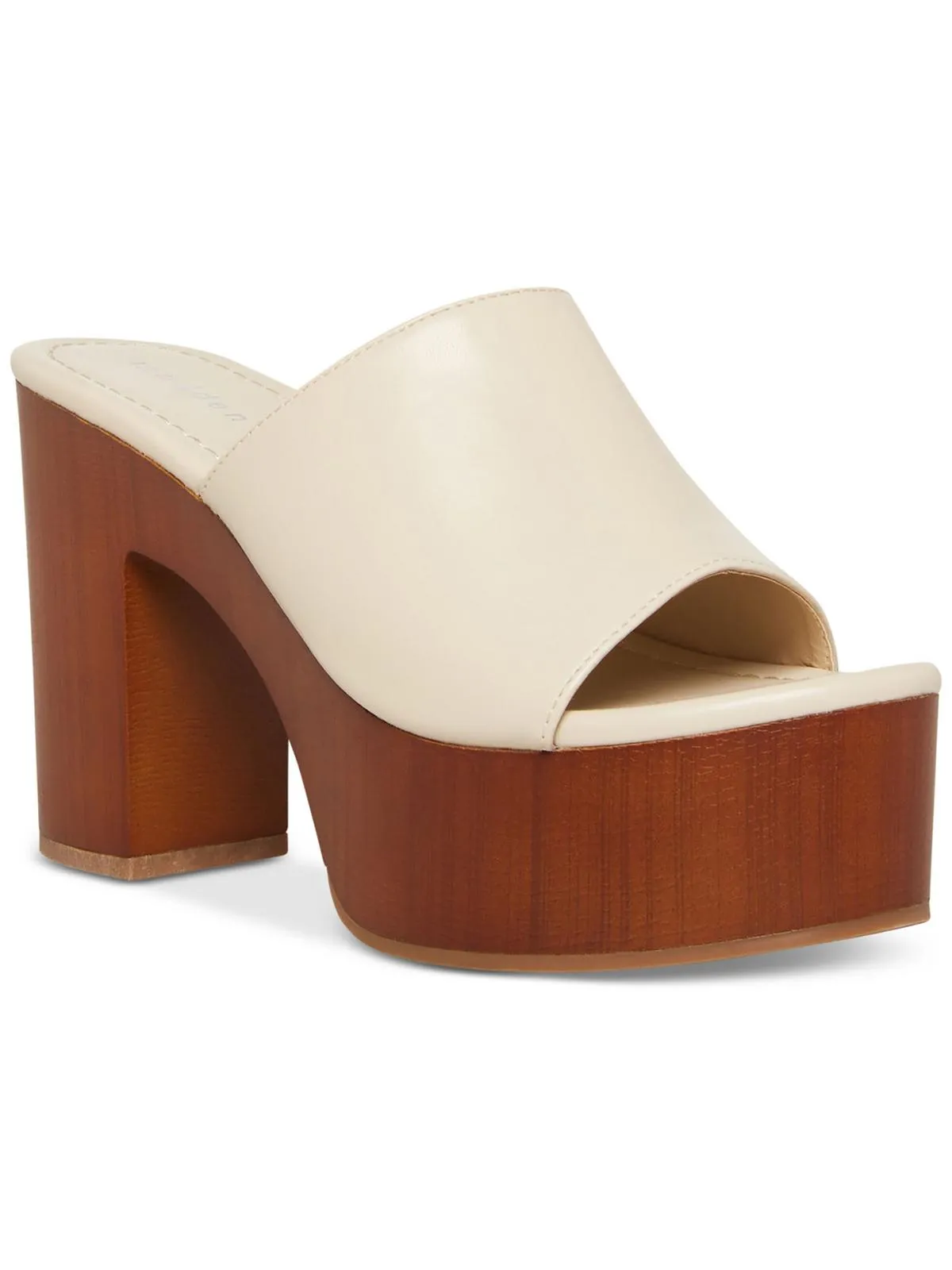 Hill Womens Slip On Open Toe Platform Sandals