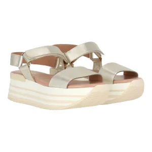 Hogan Womens Gold Sandal