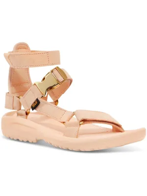 Hurricane Womens Suede Metallic Gladiator Sandals