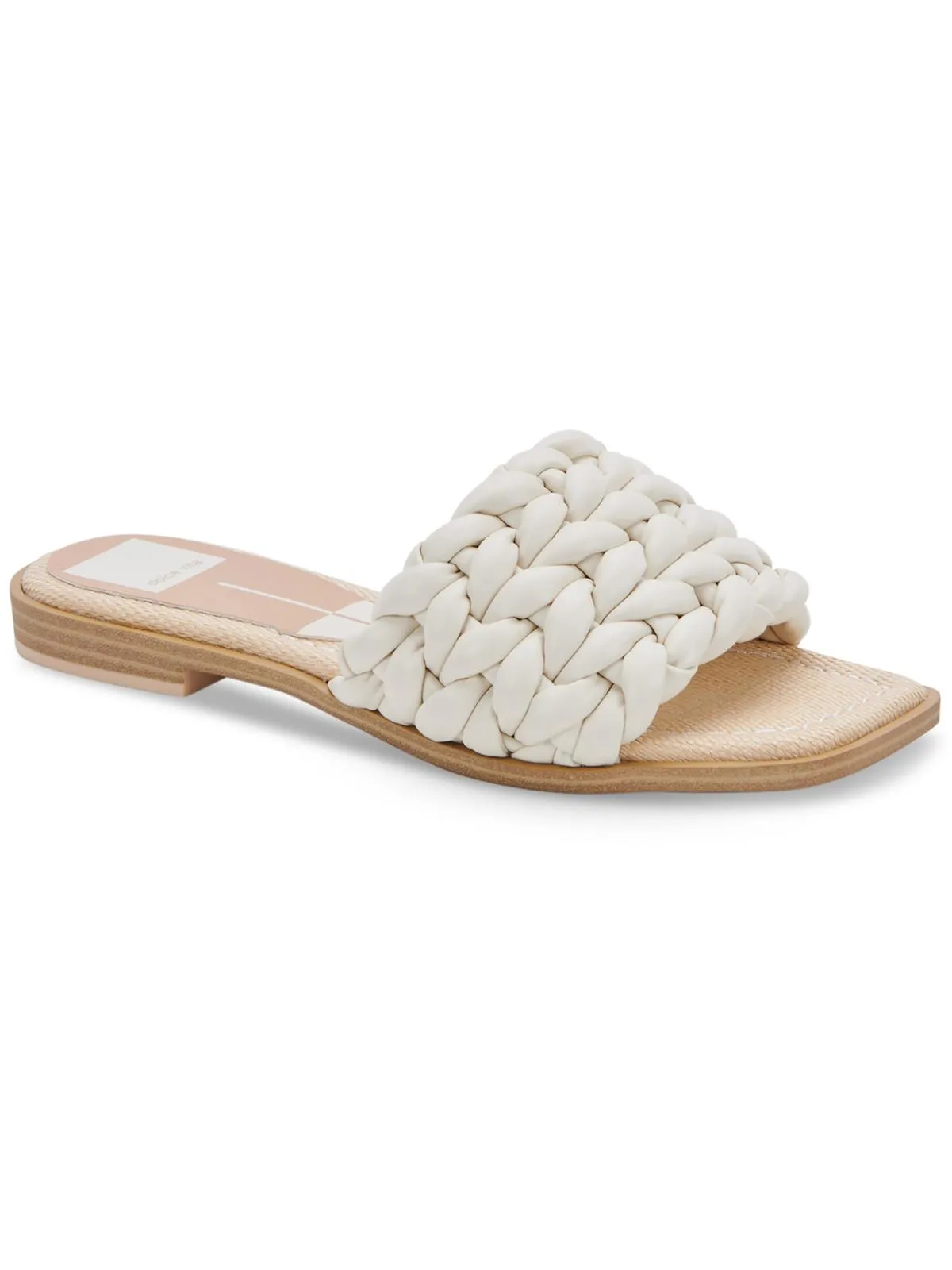 IDDIE Womens Faux Leather Slip On Slide Sandals