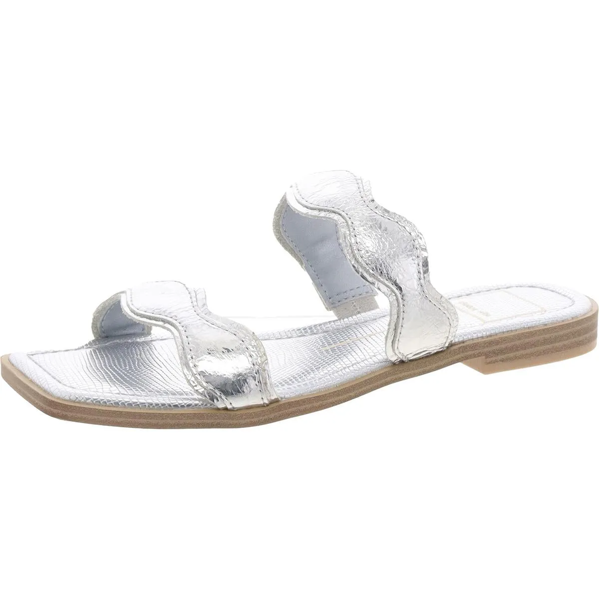 Ilva Low Womens Metallic Slide Sandals