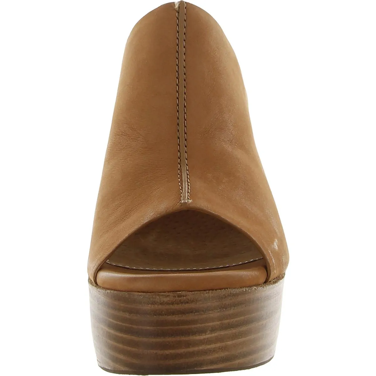 Invigorated Womens Leather Peep Toe Heels