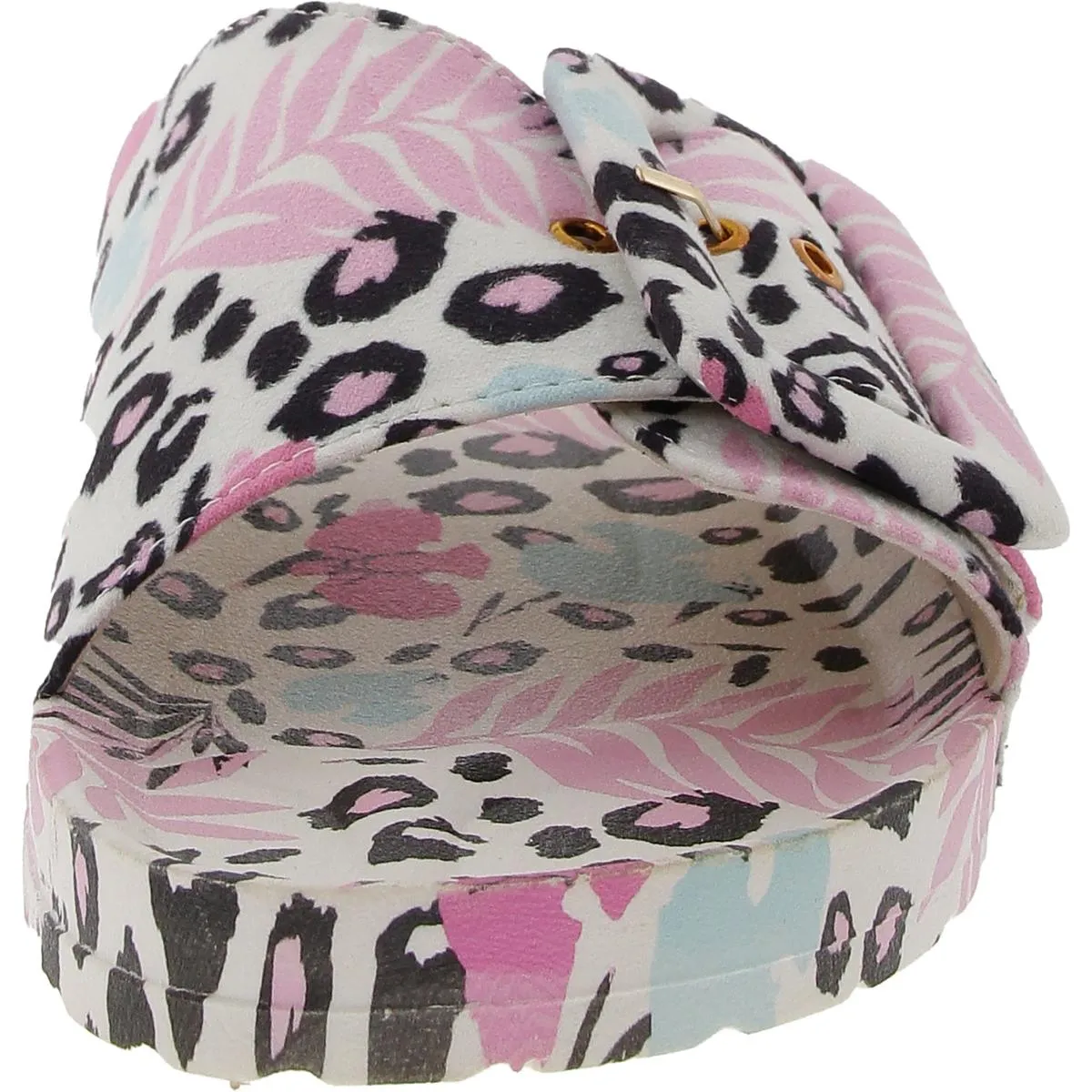 Island Tiki Womens Floral Print Slide Sandals