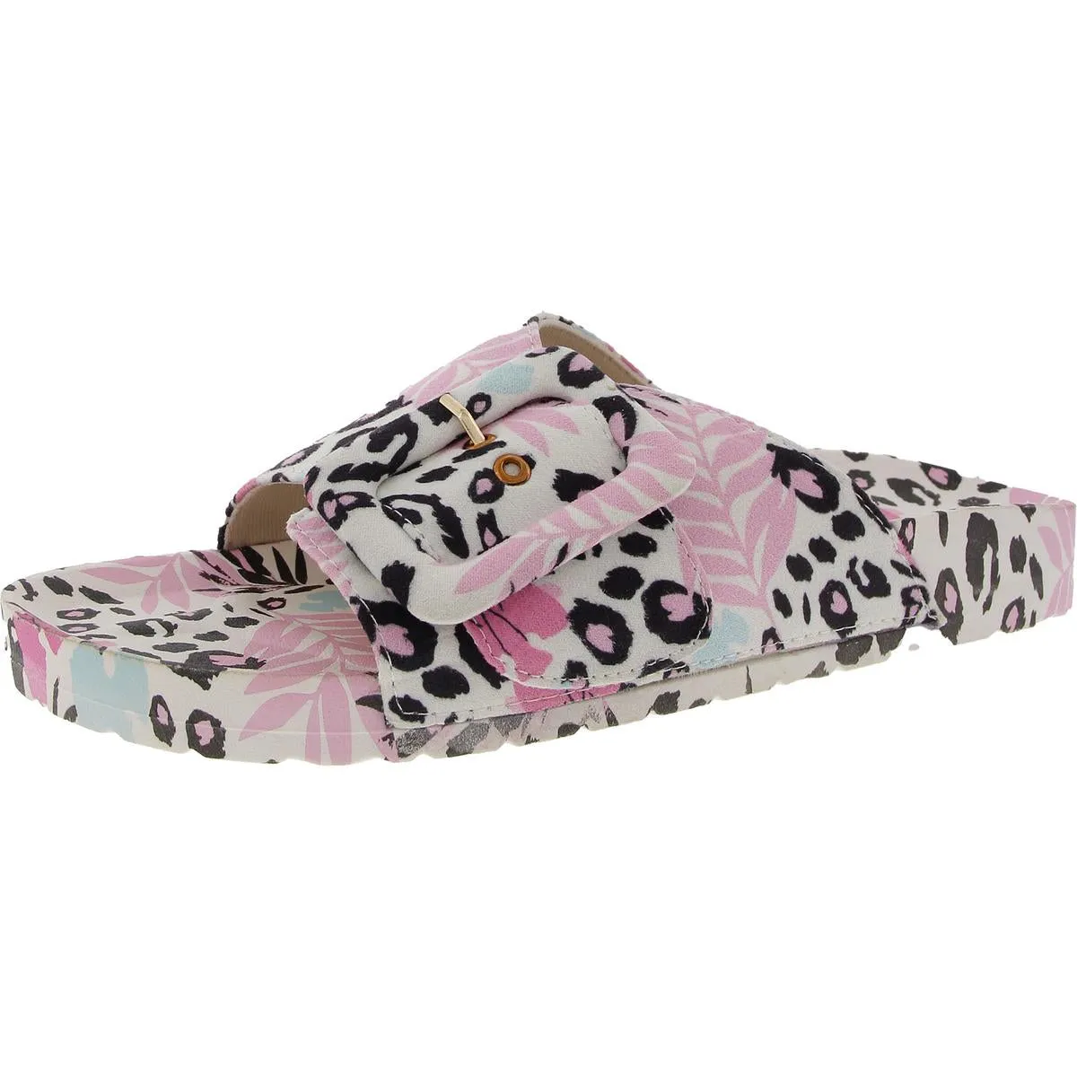 Island Tiki Womens Floral Print Slide Sandals