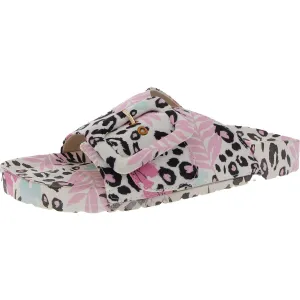 Island Tiki Womens Floral Print Slide Sandals