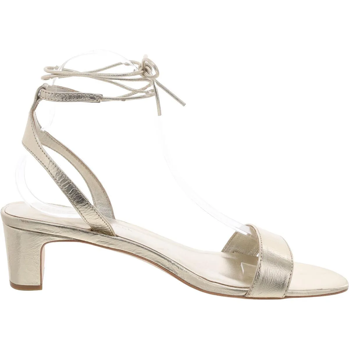 Jackie Womens Metallic Open Toe Heels