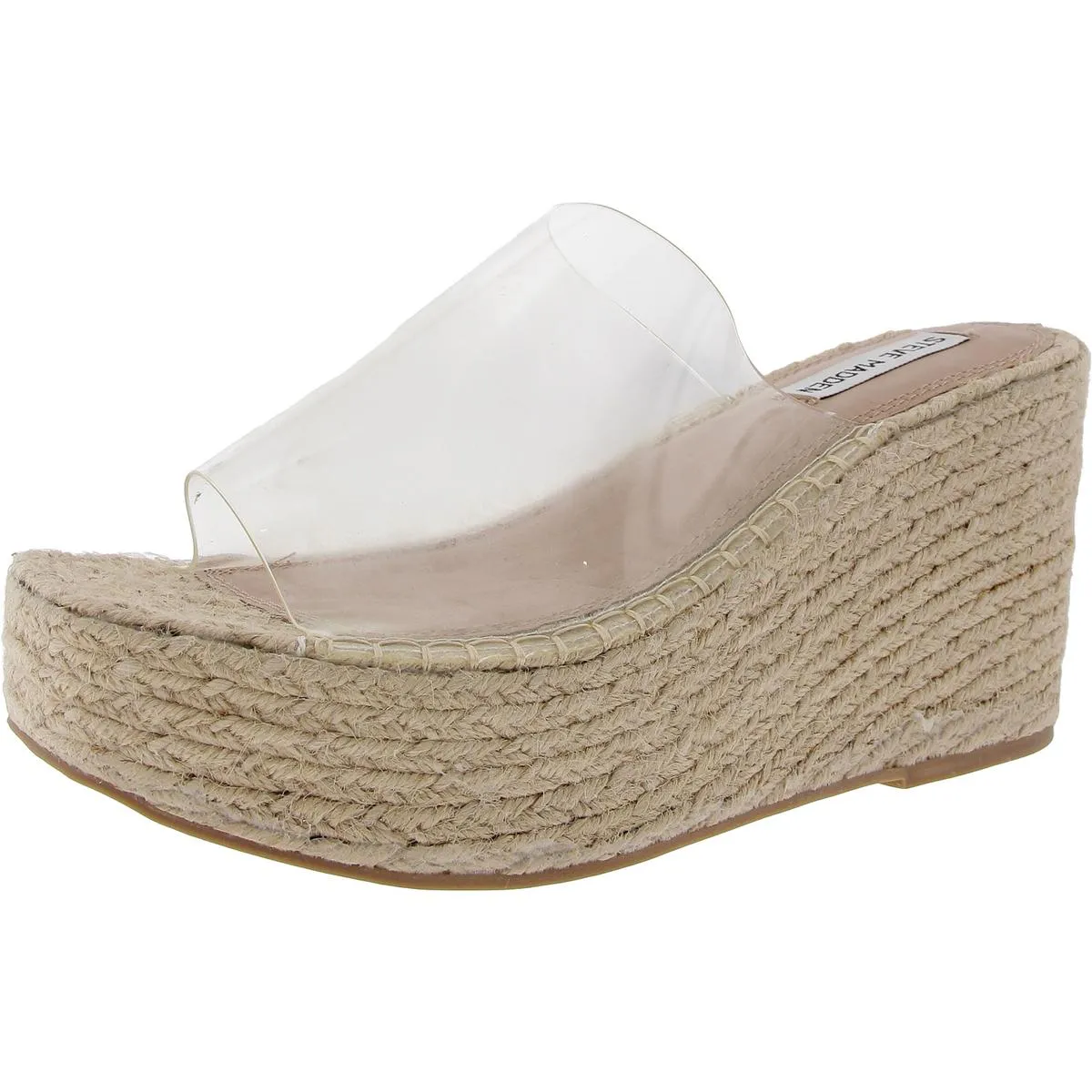 Jacy Womens Woven Plastic Wedge Sandals