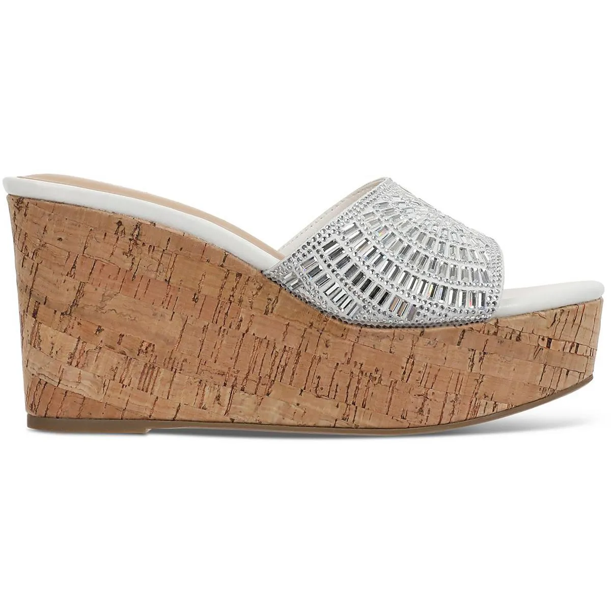 Jae Womens Faux Suede Slip-On Wedge Sandals