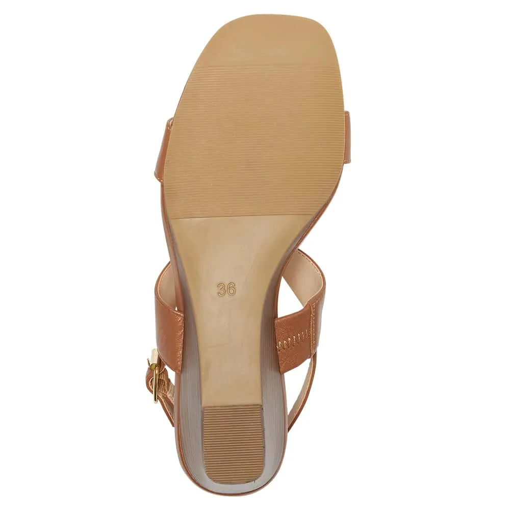 Jill Heel in Tan Leather