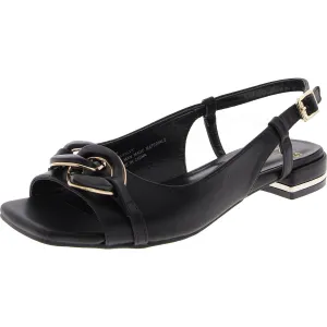 JNYVELVY Womens Block Heel Manmade Slingback Sandals