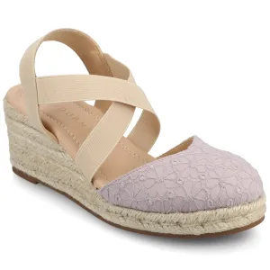 Journee Women's Ashlee Medium and Wide Width Espadrille Wedge Sandals