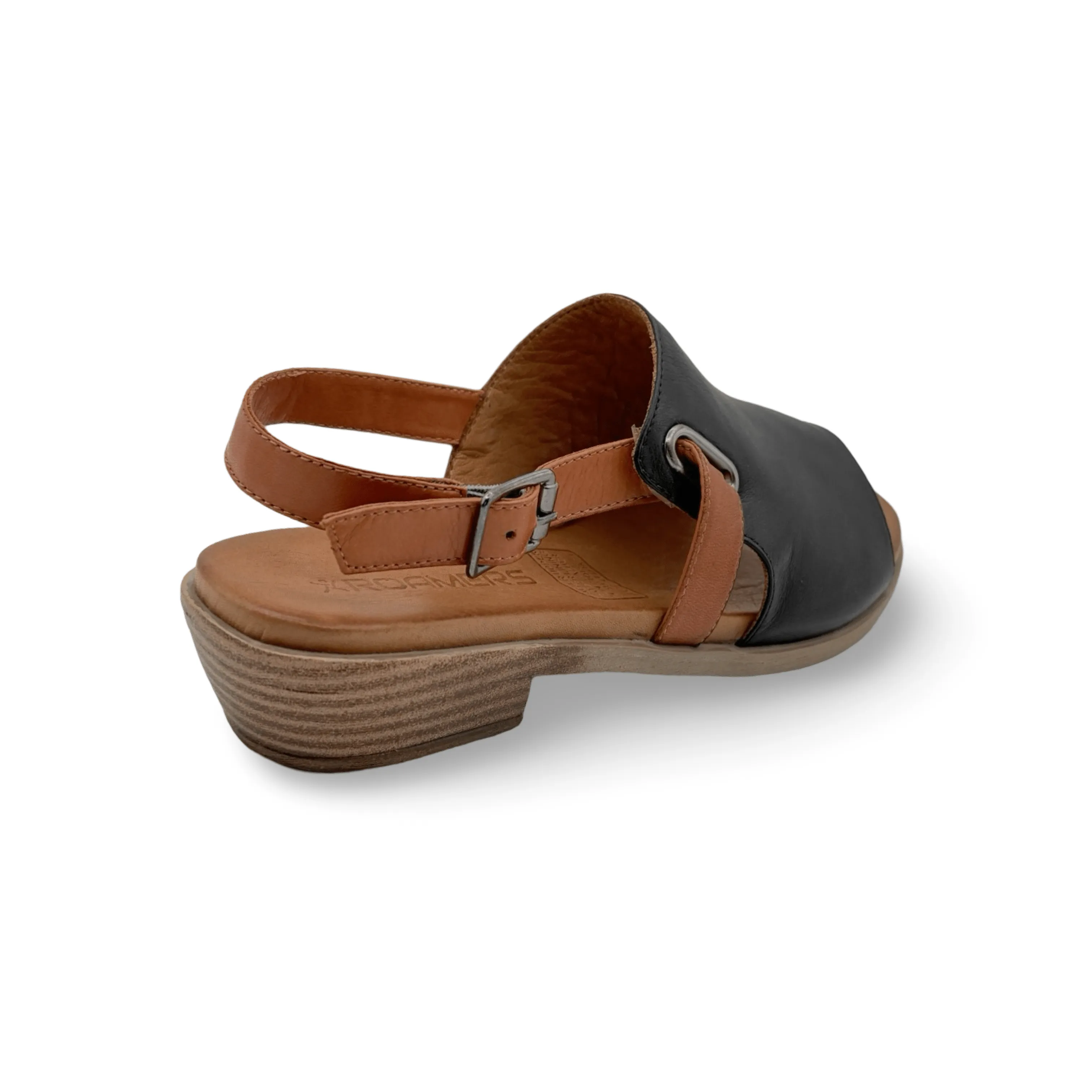 Jude Black Leather Sandal