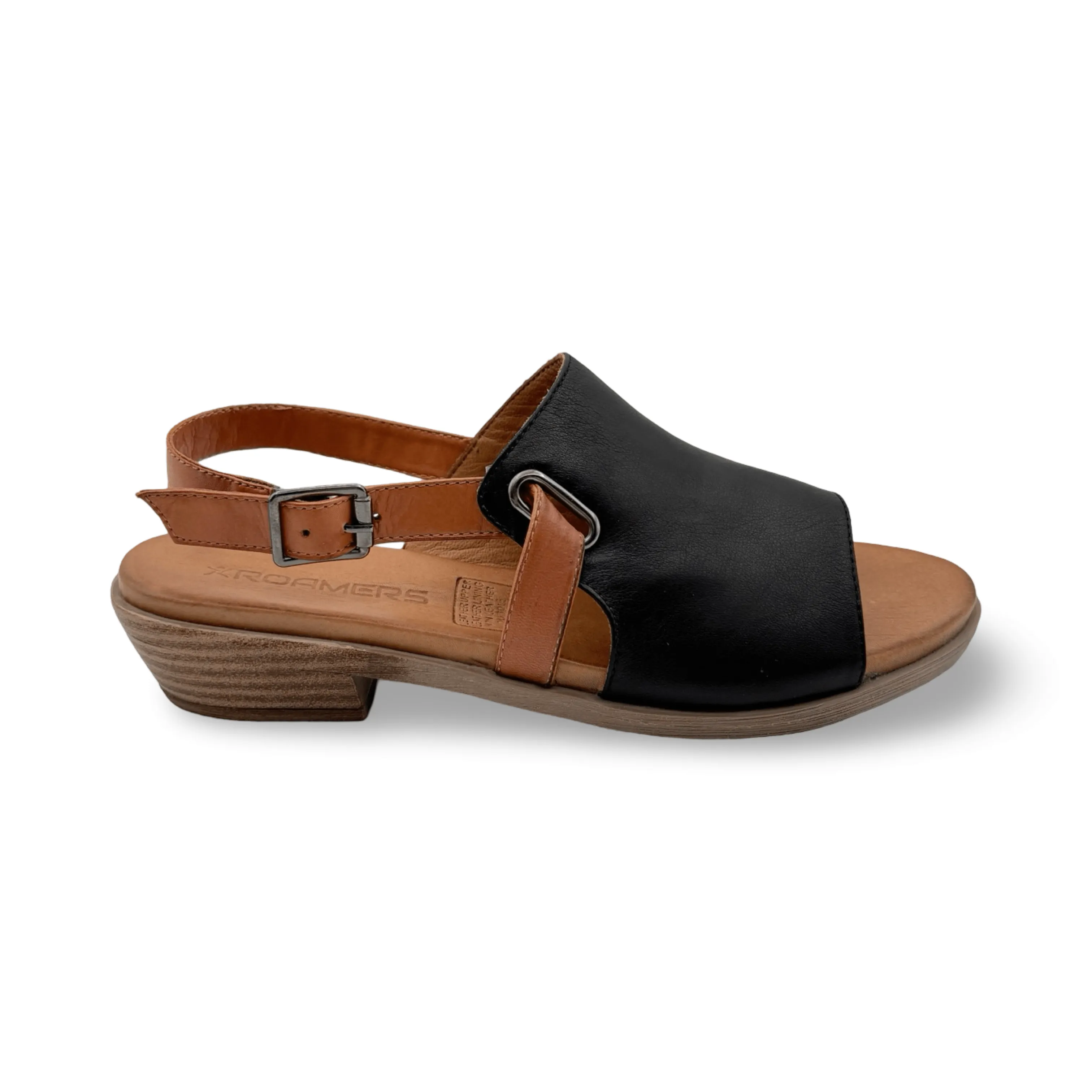 Jude Black Leather Sandal