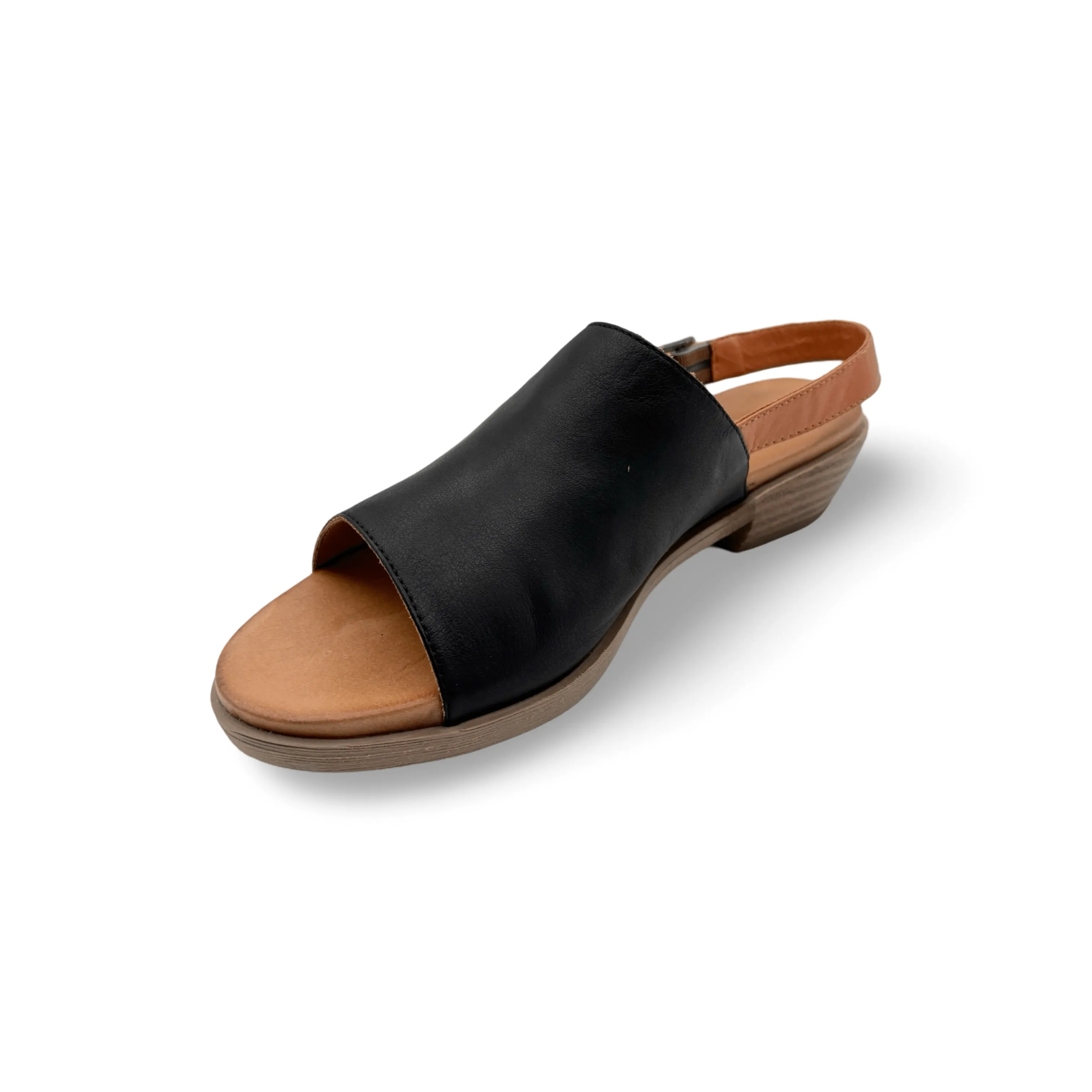 Jude Black Leather Sandal