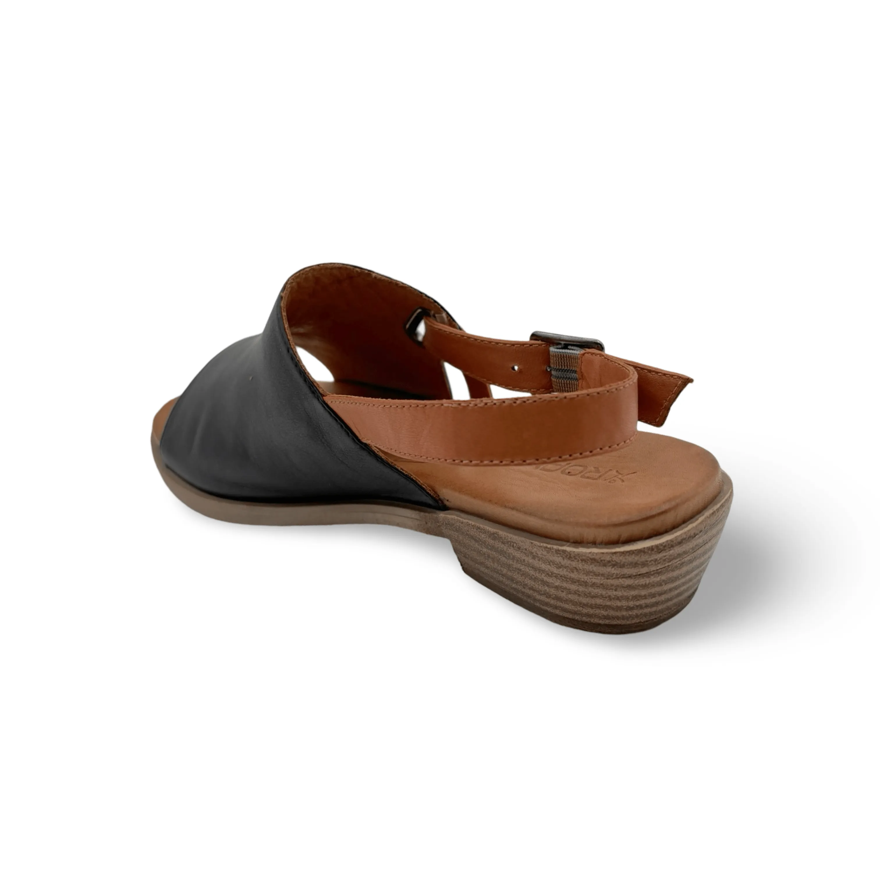 Jude Black Leather Sandal