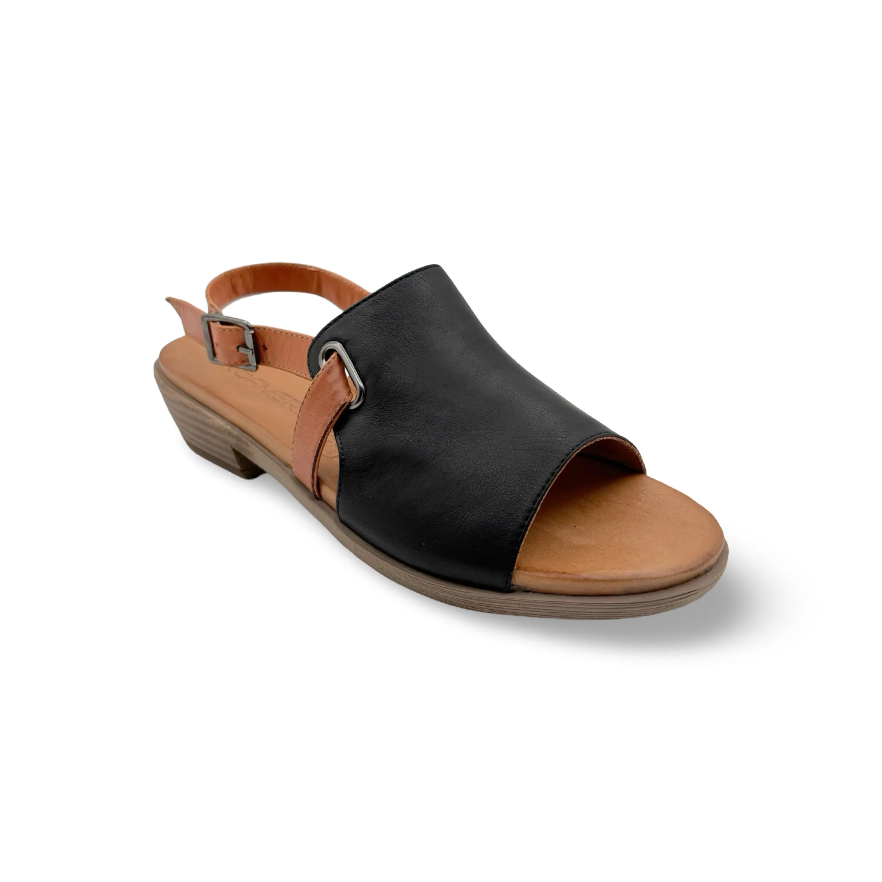 Jude Black Leather Sandal