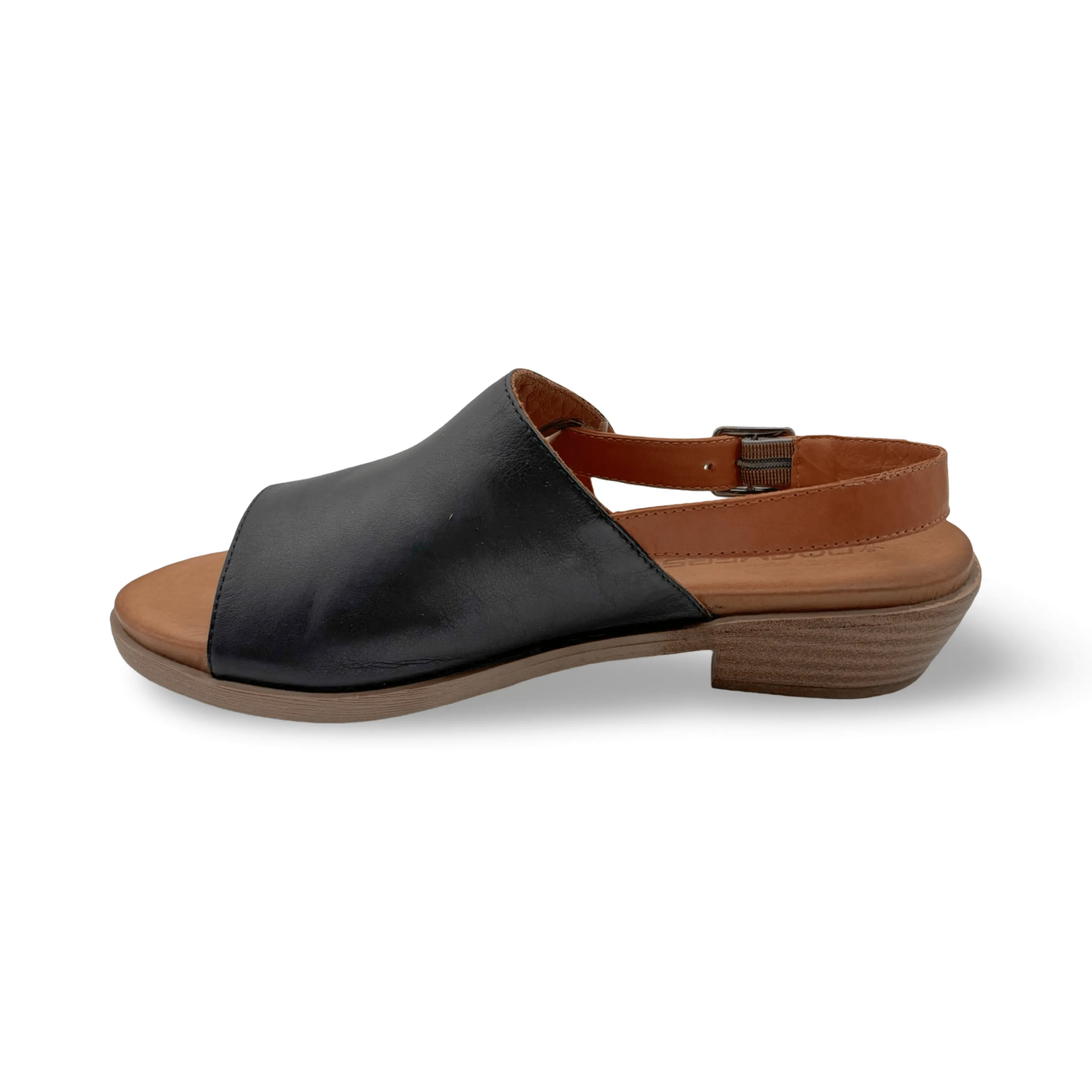 Jude Black Leather Sandal