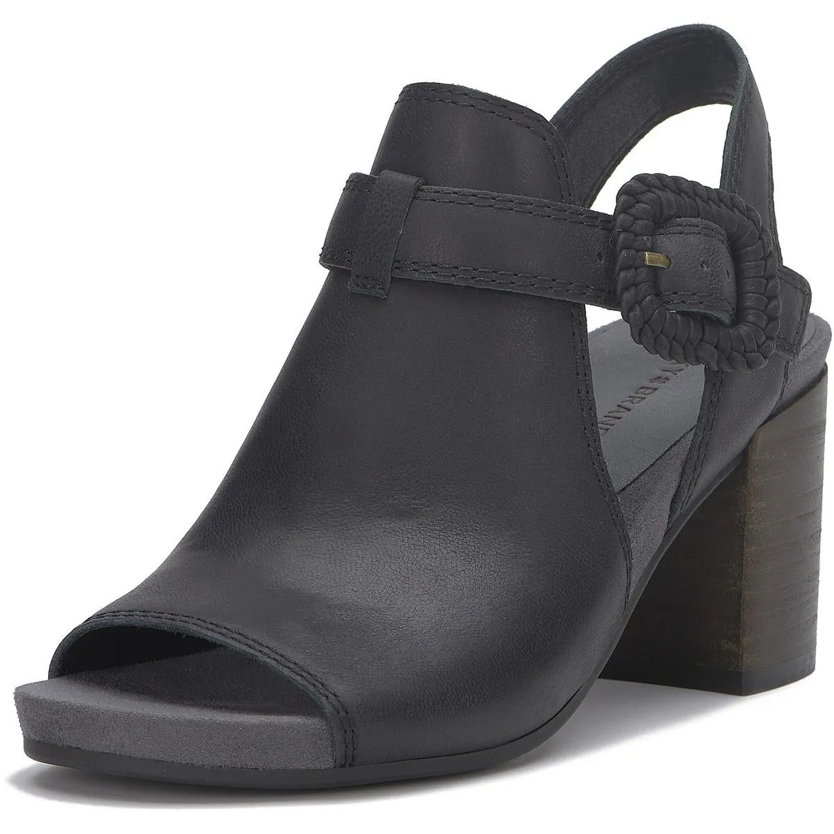 Juliane Womens Leather Peep-Toe Slingback Sandals