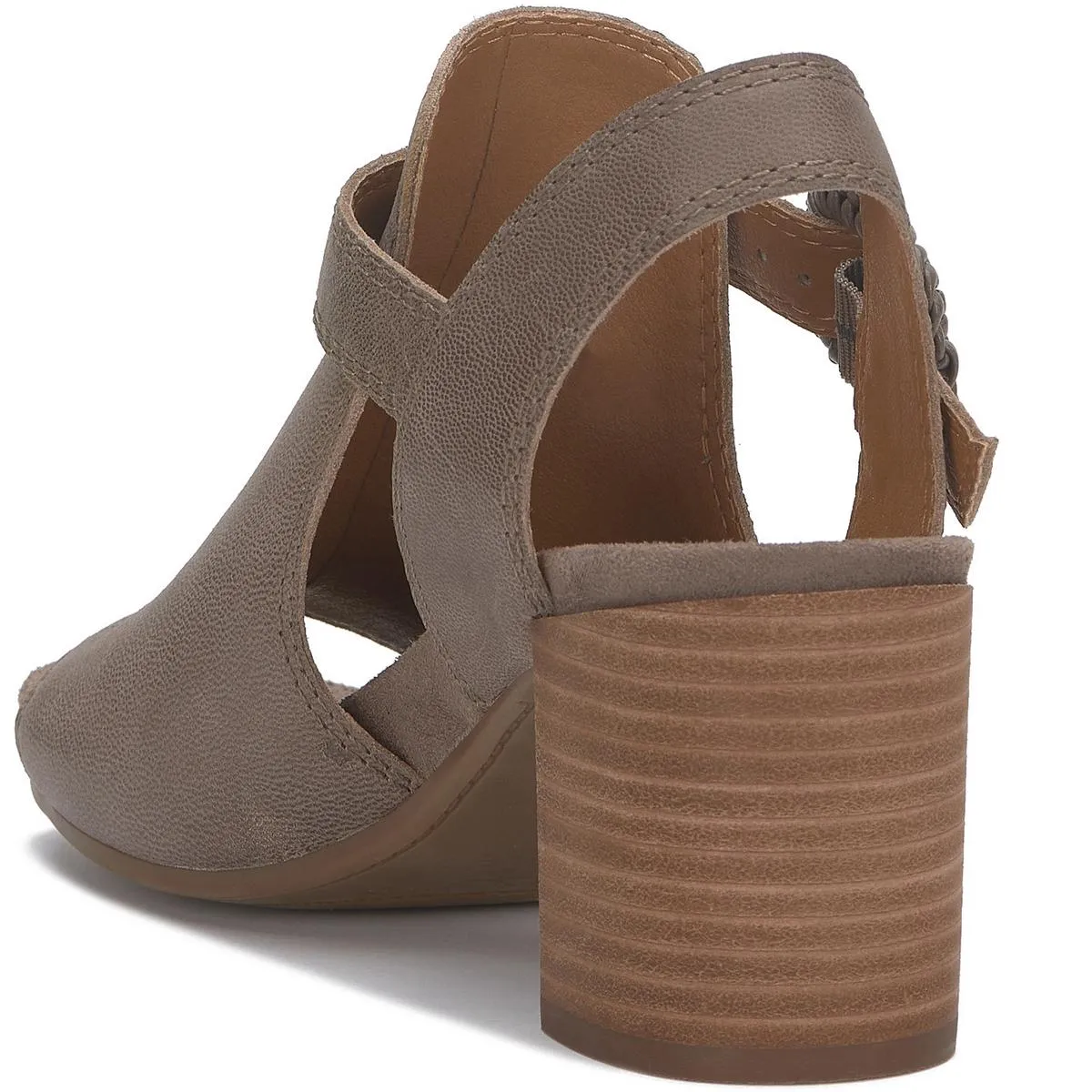 Juliane Womens Leather Peep-Toe Slingback Sandals