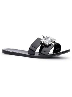 Kai  Womens Slip On Dressy Slide Sandals