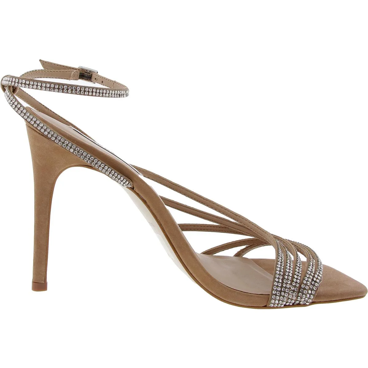 Kamila R Womens Strappy Faux Leather Ankle Strap