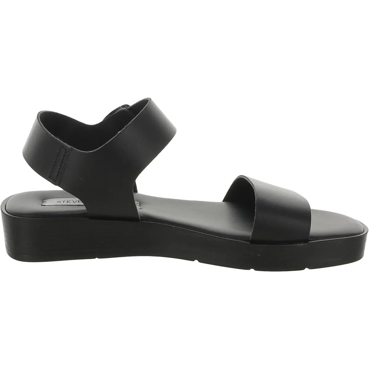 Keenan Womens Leather Ankle Wedge Sandals