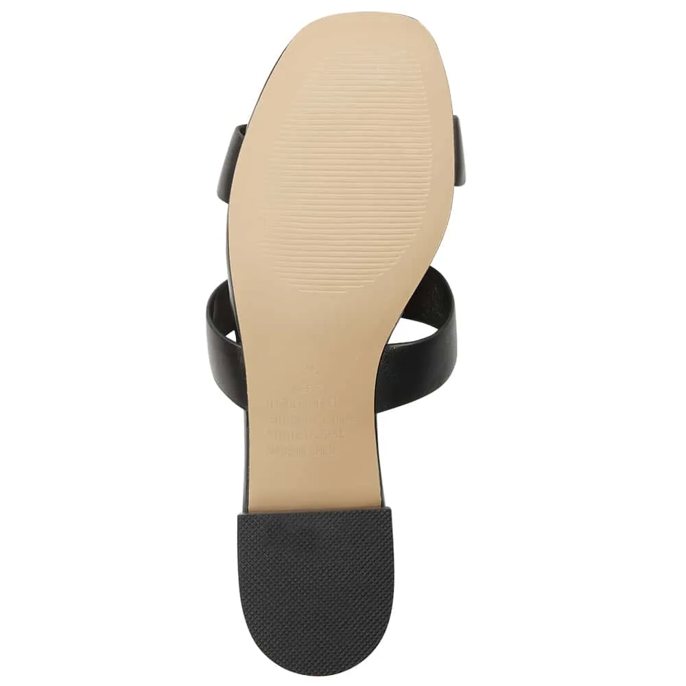 Kerry Heel in Black Leather