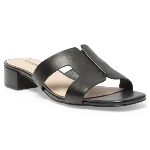Kerry Heel in Black Leather