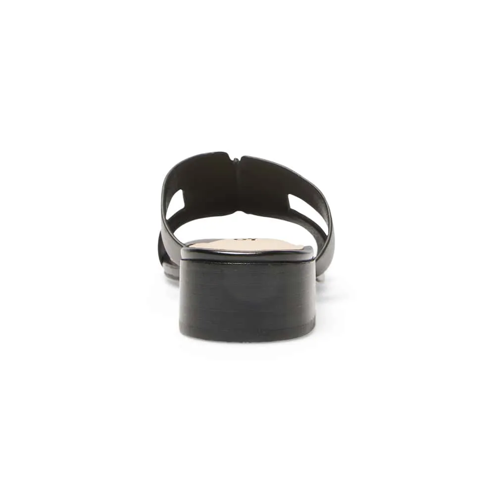 Kerry Heel in Black Leather