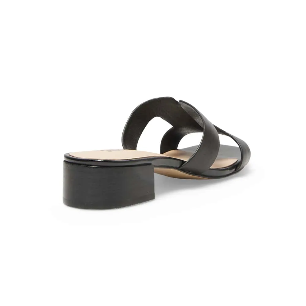 Kerry Heel in Black Leather